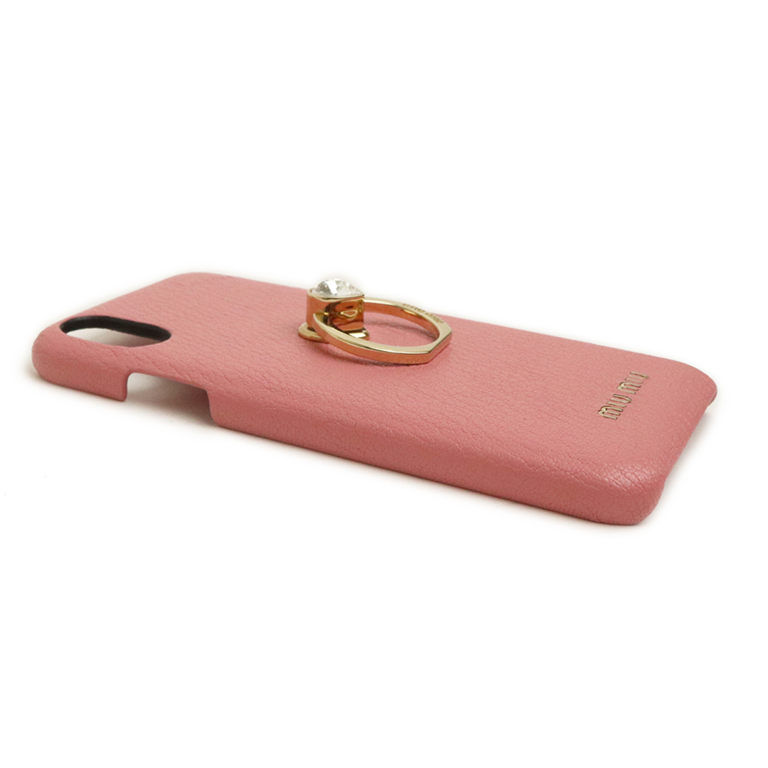 【新品】MIUMIU マドラスレザー iPhone カバー ピンクiPhoneケース