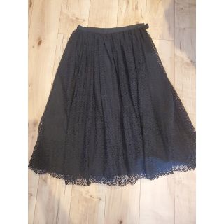 Rene】ルネ ひざ丈 スカート 豪華 贅沢な総レース 刺繍 36 | www