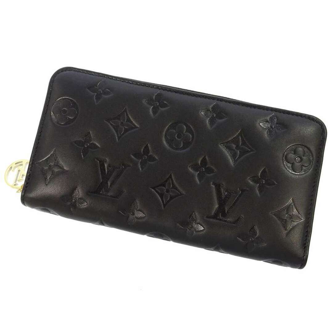 LOUIS VUITTON ルイヴィトン モノグラム エンボス ラムレザー ジッピーウォレット 長財布 M81510 ブラック by