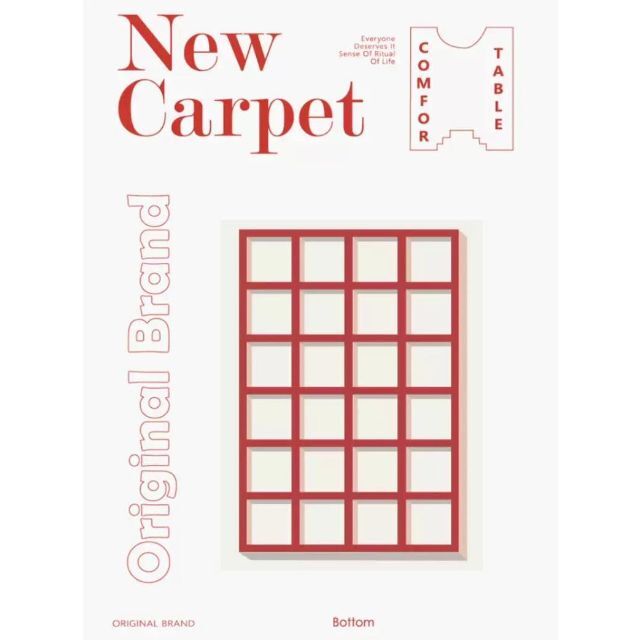 icarpets red check rug レッドチェック スクエアラグ 3