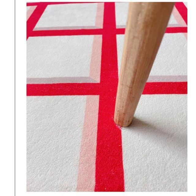 icarpets red check rug レッドチェック スクエアラグ 8