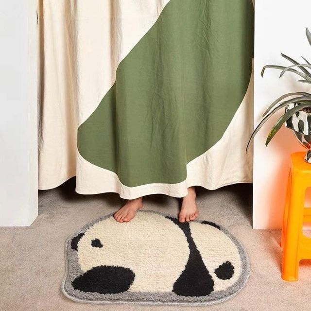 Nuanzao panda mini rug パンダ ミニラグ グレー | フリマアプリ ラクマ