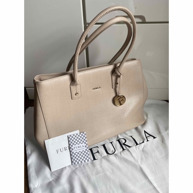 FURLA フルラ トートバッグ リンダ ミニトートバッグ ピンクベージュ