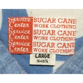 美品☆Sugar Cane ビッグシルエット ギター柄シャツ