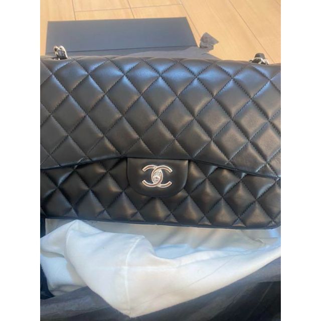 シャネル (CHANEL) ココマーク キャビアスキン ラージ ラウ-