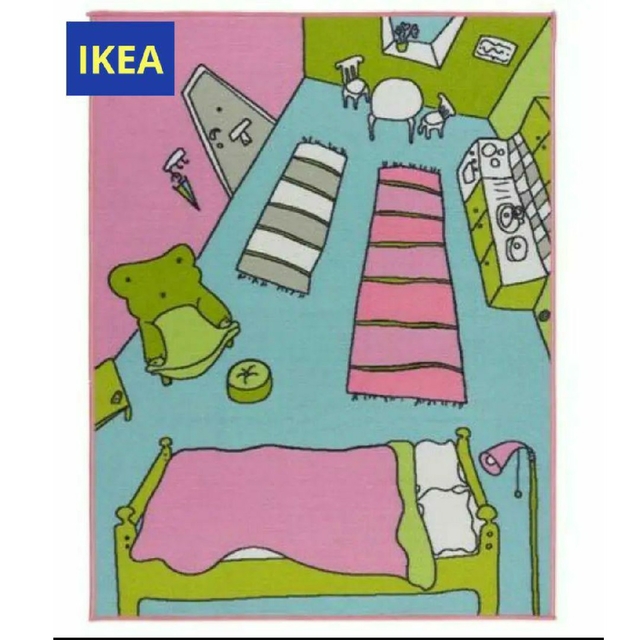 IKEA(イケア)のIKEA ★ ルメット ラグ マット カーペット 子供 ピンク 女の子 インテリア/住まい/日用品のラグ/カーペット/マット(カーペット)の商品写真