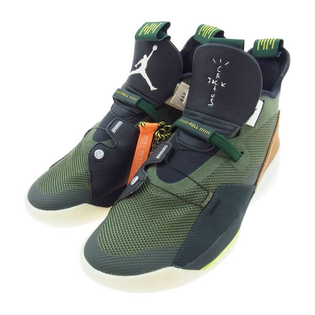 NIKE ナイキ スニーカー CD5965-300 × TRAVIS SCOTT トラヴィススコット AIR JORDAN XXXIII NRG エア ジョーダン 33 スニーカー カーキ系 26cm【新古品】【未使用】 1