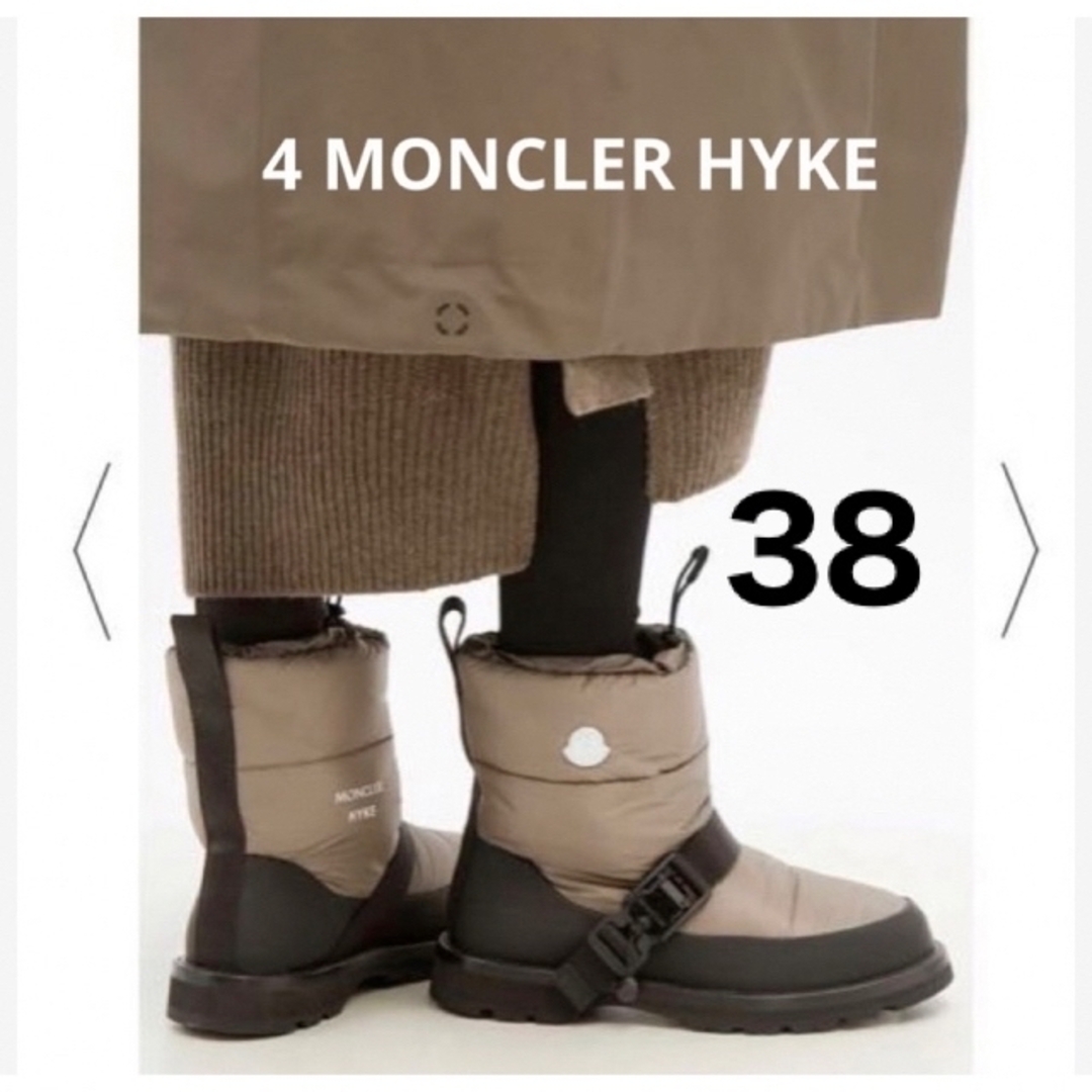 4 MONCLER HYKE パデッドナイロン&ラバー　スノーブーツ　38