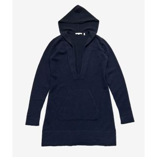vince. ヴィンス カシミヤ ニット パーカー ワンピース ネイビー