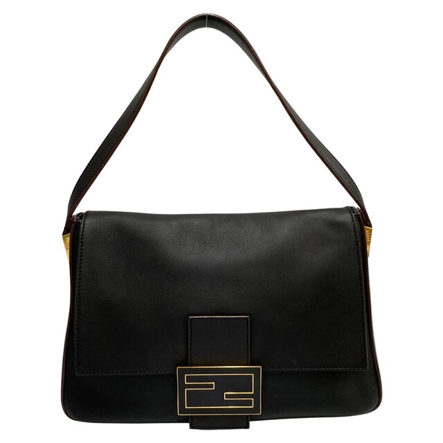極 美品 袋付 希少品 FENDI フェンディ FF ロゴ 金具 ビッグ マンマ