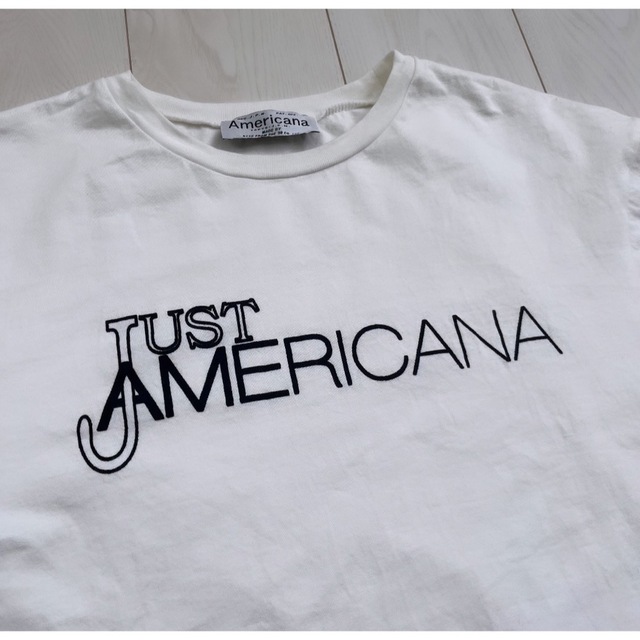 AMERICANA - アメリカーナAMERICANAラウンドカットロゴT カットソー T