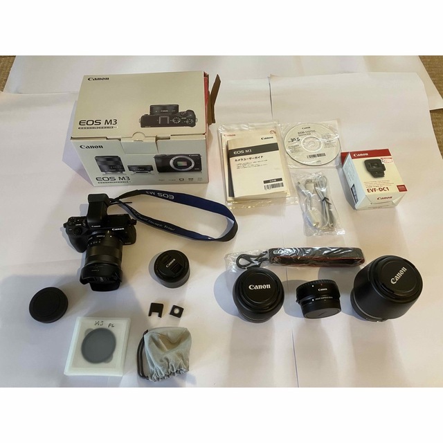 Canon EOS M3 ボディ+レンズ4本+EVF他セット - ミラーレス一眼
