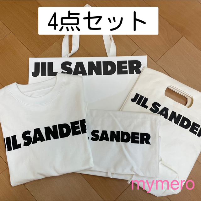ジルサンダー】オーバーサイズ ロゴ プリント コットン Tシャツ 激安