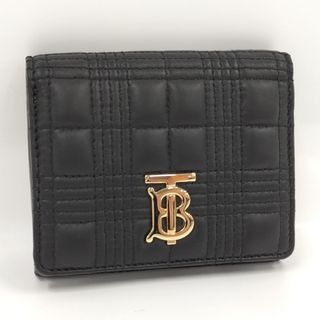 バーバリー(BURBERRY)のBURBERRY ローラ 三つ折り財布 キルティング レザー ブラック(財布)