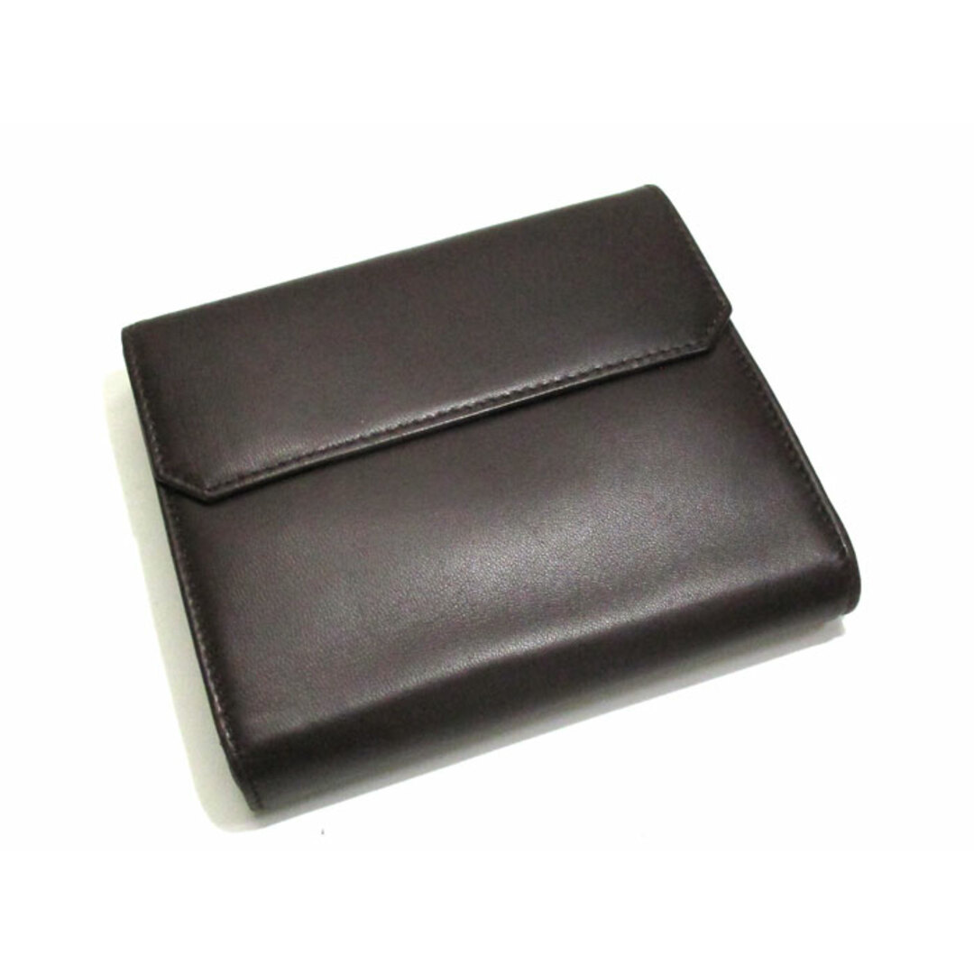 LOEWE(ロエベ)のLOEWE Wホック 二つ折り コンパクト財布 アナグラム レザー ブラウン レディースのファッション小物(財布)の商品写真