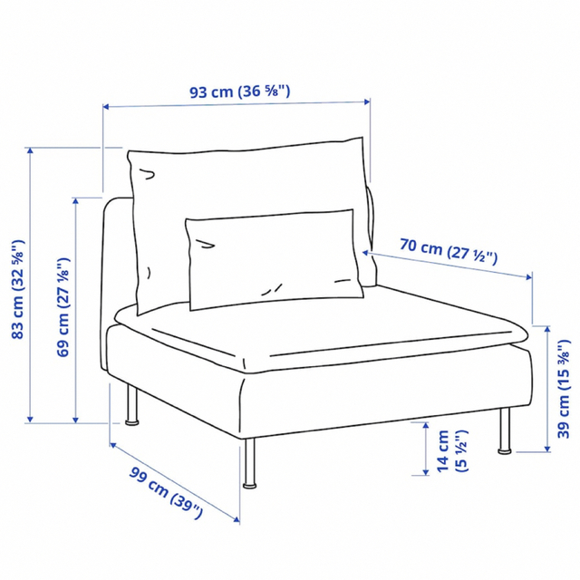 IKEA(イケア)の送料込！IKEA コンパクトソファ　お洒落空間　ソーデルハムン インテリア/住まい/日用品のソファ/ソファベッド(一人掛けソファ)の商品写真