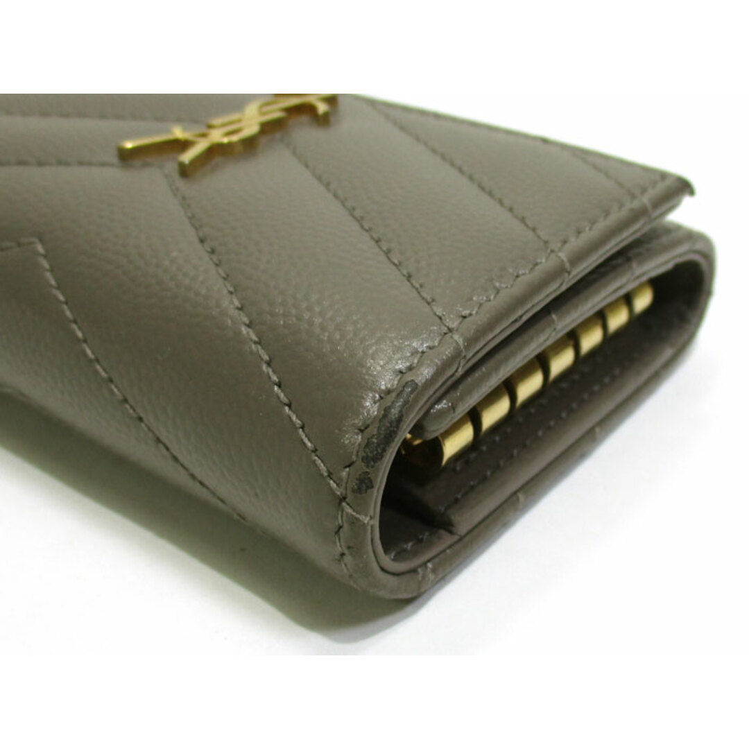 SAINT LAURENT カサンドラ 6連 キーケース レザー グレー-