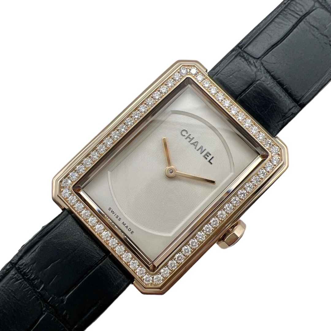 シャネル CHANEL ボーイフレンド H4887 ホワイト/ブラック/ゴールド金具 K18PG/革 レディース 腕時計