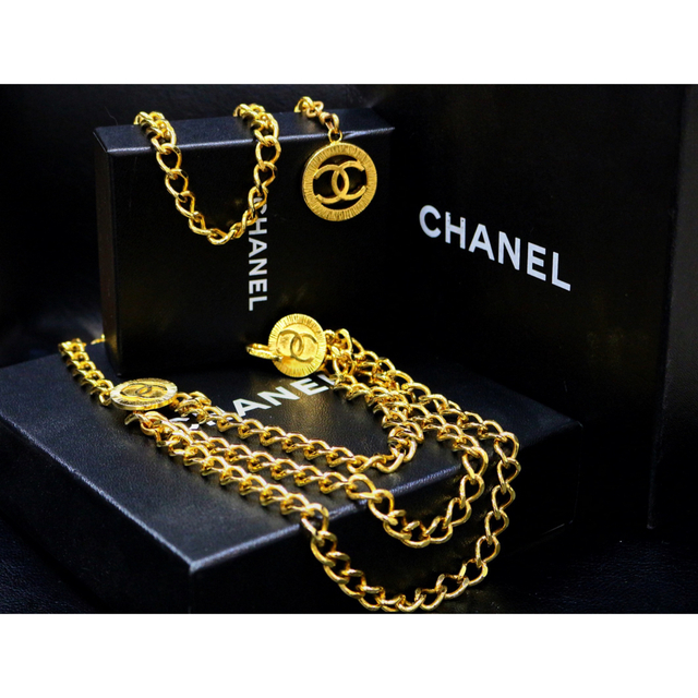 CHANEL☆ココマーク3連チェーンベルト/ゴールド/1984/ヴィンテージ | フリマアプリ ラクマ