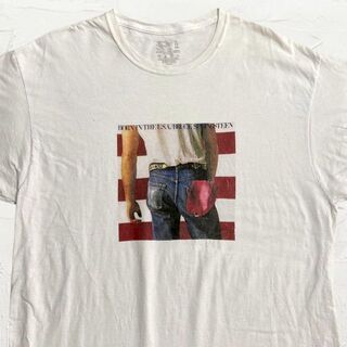 KAA FRUIT ビンテージ   白 スプリングスティーン　バンド Tシャツ(Tシャツ/カットソー(半袖/袖なし))