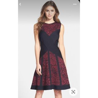 新品 2 Tadashi Shoji 膝丈ワンピース ドレス レッド | angeloawards.com