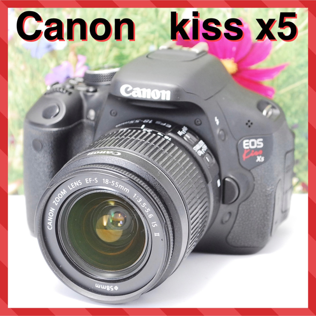 ❤️フルHD撮影OK❤️Canon キャノン EOS kiss x5 レンズキット❤️-