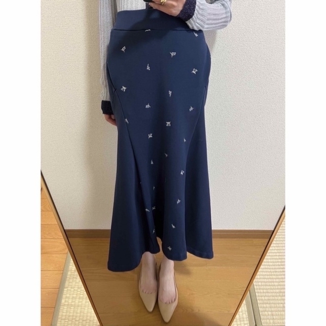 mamemameスリット刺繍スカート 伊勢丹別注 - dsgroupco.com