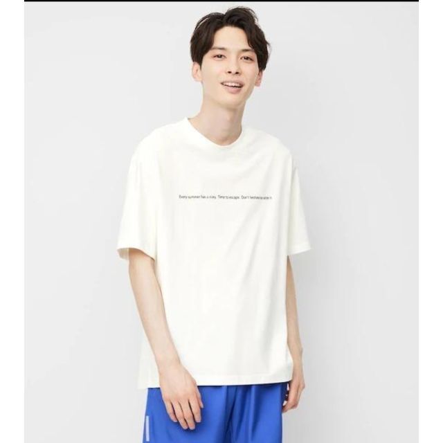 GU(ジーユー)のGU ジーユー シェルテック グラフィックTシャツ 白 XL ユニクロ メンズのトップス(Tシャツ/カットソー(半袖/袖なし))の商品写真