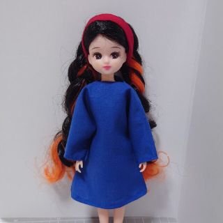 リカちゃん　ハンドメイド服120 レトロワンピース(その他)