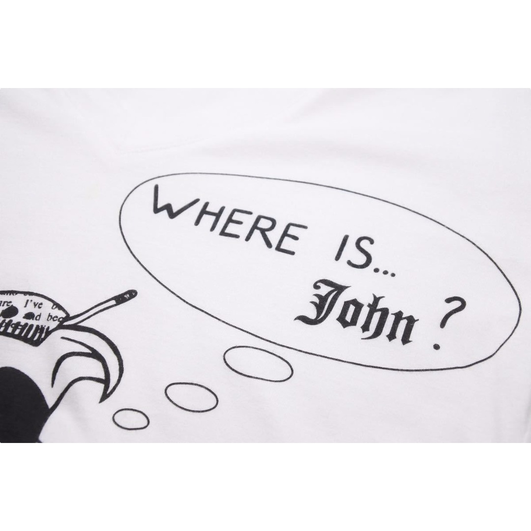 John Galliano(ジョンガリアーノ)のJOHN GALLIANO ジョンガリアーノ 半袖Ｔシャツ Vネック ブランドロゴ 5NMD055026 コットン ホワイト サイズM 美品 中古 48824 レディースのトップス(Tシャツ(半袖/袖なし))の商品写真