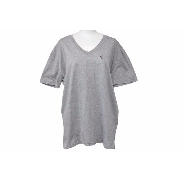 Christian Dior クリスチャンディオール 半袖Ｔシャツ トップス Vネック 8E3363820107 サイズXL グレー レディース 美品  48825