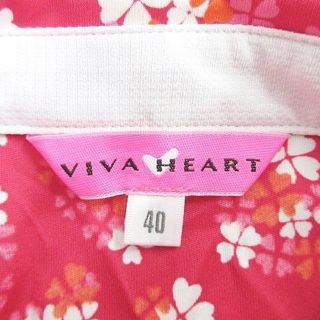 VIVA HEART - VIVA HEART シャツ ノースリーブ 総柄 ハート ピンク 白 ...