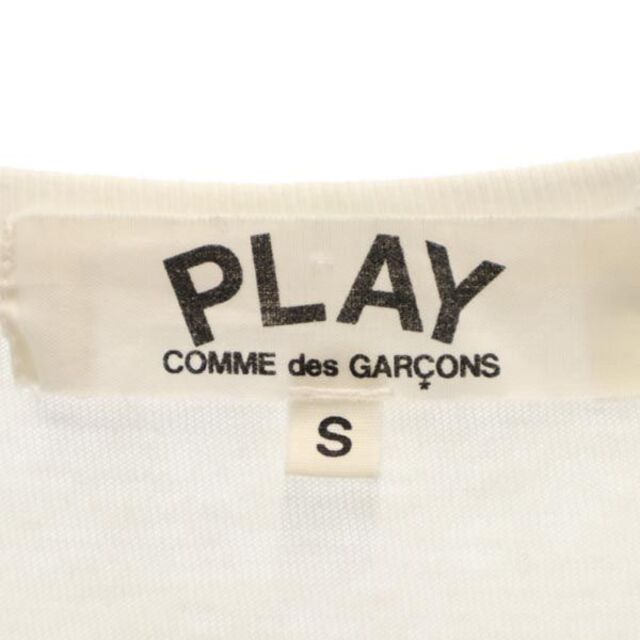 プレイコムデギャルソン 2008年 日本製 ロゴプリント 半袖 Tシャツ S 白 PLAY COMME des GARCONS レディース   【230503】 メール便可