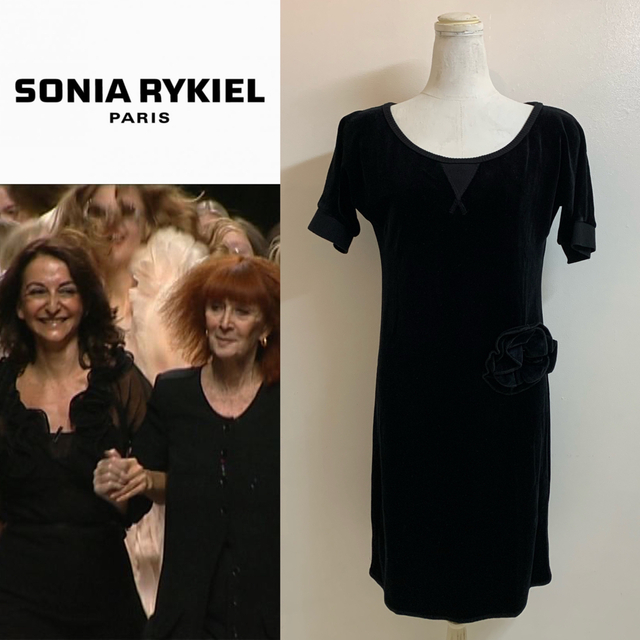 SONIA RYKIEL KARMA BODY&SOUL! ベロアワンピース S 代引き人気 7700円