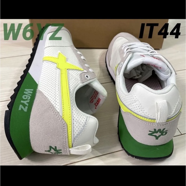 【新品】W6YZ(ウィズ)  FLY-M ホワイト 44 パンチングレザー