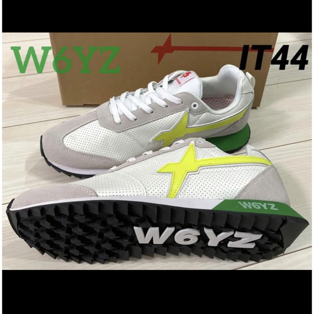 【新品】W6YZ(ウィズ)  FLY-M ホワイト 44 パンチングレザー