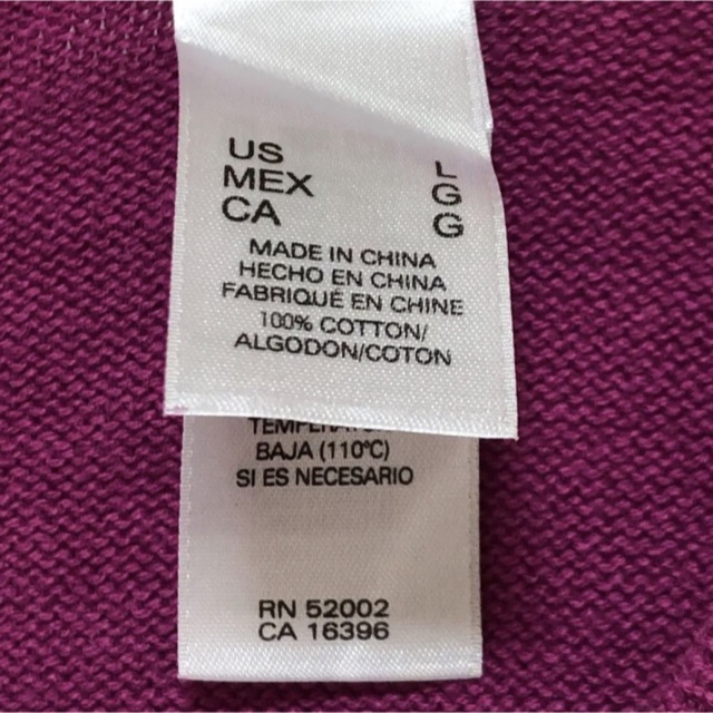 US古着　ニット　半袖　アーガイル柄　チェック　Lサイズ　紫　海外　レジスター レディースのトップス(ニット/セーター)の商品写真