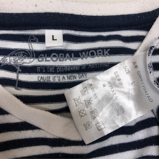 GLOBAL WORK(グローバルワーク)のGLOBAL WORK 男児半袖Tシャツ/110 細ボーダー キッズ/ベビー/マタニティのキッズ服男の子用(90cm~)(Tシャツ/カットソー)の商品写真