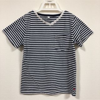 グローバルワーク(GLOBAL WORK)のGLOBAL WORK 男児半袖Tシャツ/110 細ボーダー(Tシャツ/カットソー)