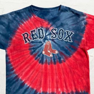 JZK  ビンテージ タイダイ柄　レッドソックス　REDSOX　野球 Tシャツ(Tシャツ/カットソー(半袖/袖なし))