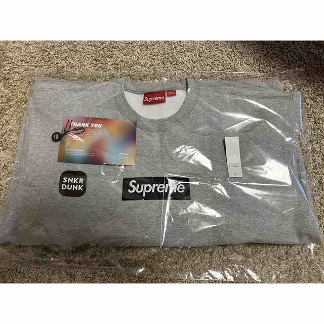 supreme BOX LOGO crewneck Heather Grey