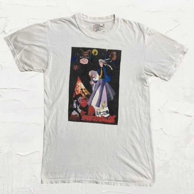 JZI Hanes ビンテージ 白 ルパン三世 カリオストロの城 Tシャツ JZI Hanes ビンテージ 白 ルパン三世 カリオストロの城 Tシャツ