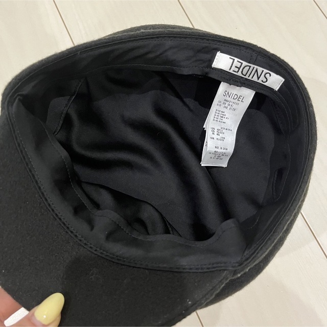 SNIDEL(スナイデル)のsnidel キャスケット　黒 レディースの帽子(キャスケット)の商品写真