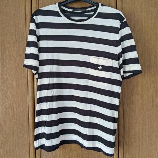 ルイヴィトン(LOUIS VUITTON)のルイヴィトン 半袖Tシャツ　黒色　白色　ボーダー　S LOUIS VUITTON(Tシャツ/カットソー(半袖/袖なし))