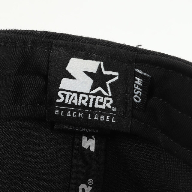 MARCELO BURLON(マルセロブロン)のMARCELO BURLON マルセロ ブロン キャップ STARTER BLACK LABEL スターター ブラックレーベル ロゴマーク ベースボールキャップ ブラック 黒 ブランド 帽子 【メンズ】【中古】【美品】 メンズの帽子(キャップ)の商品写真