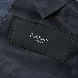 Paul Smith ノータックウールストライプスラックスパンツ 黒 /P194