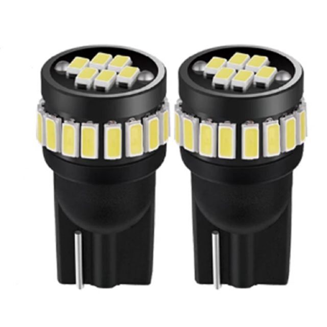 T10 LED ホワイト 24連 爆光 12V 10個 セット キャンセラー内蔵