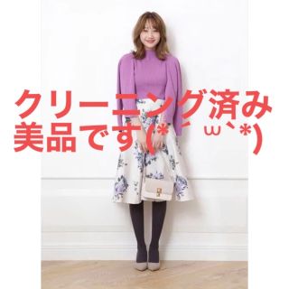 ジャスグリッティー(JUSGLITTY)の【クリーニング済み♡美品】ジャスグリッティ　ブーケフラワープリントスカート♬(ひざ丈スカート)