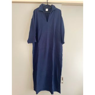 ロク(6 (ROKU))の6 ROKU ロク MEXICAN PARKA DRESS ワンピース ネイビー(ロングワンピース/マキシワンピース)