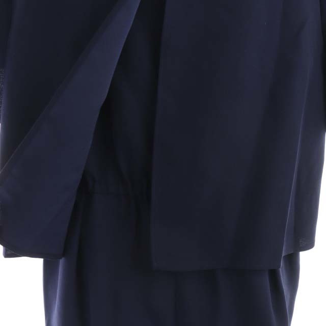 anySiS(エニィスィス)のエニィスィス エニシス レース切替ワンピース ラップ調 ひざ丈 半袖 2 紺 レディースのワンピース(ひざ丈ワンピース)の商品写真